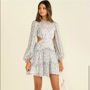 Sundae Muse blue floral dress